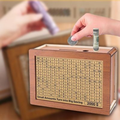 Ξύλινο κουτί εξοικονόμησης χρημάτων | COINSAVE